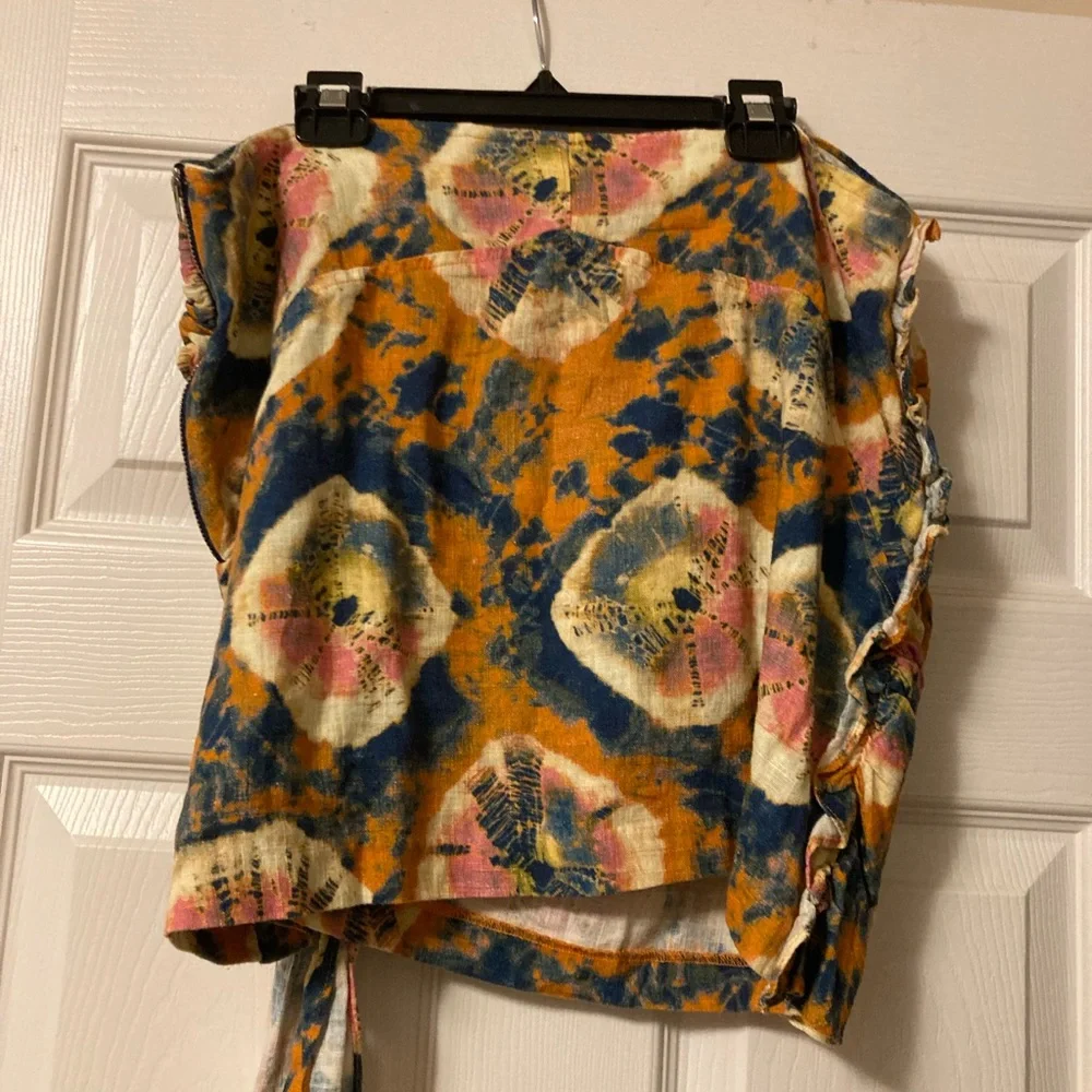 Free People Multi Color Mini Skirt Size 12 - Picture 4 of 9